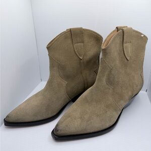 ISABEL MARANT Taupe Leather Dewina Washed Iconic Boot size 36